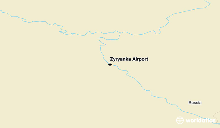 Zyryanka Airport location on a map