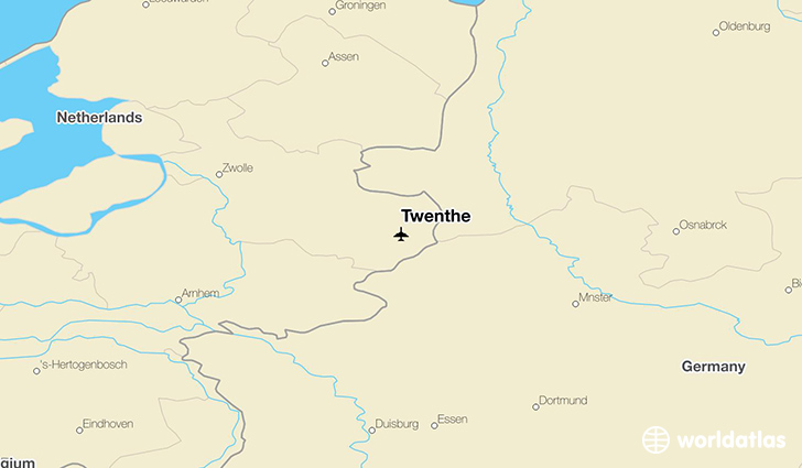 Twenthe location on a map