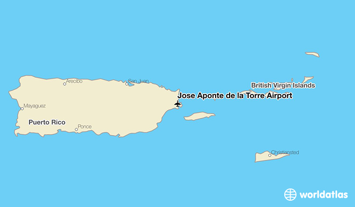 José Aponte de la Torre Airport location on a map
