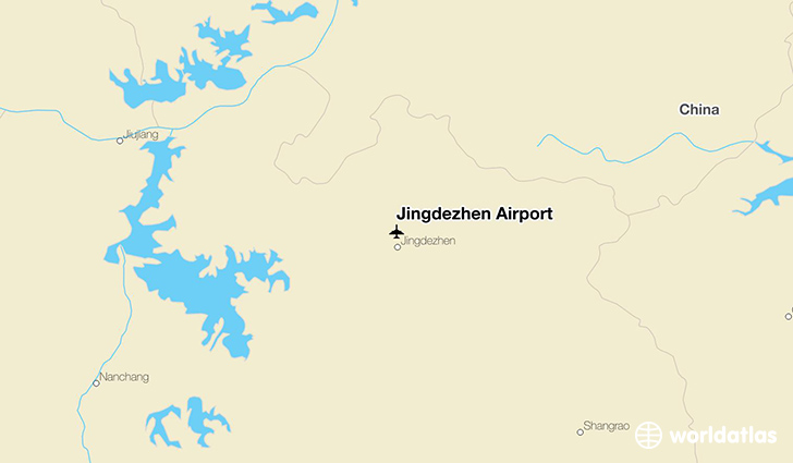 Jingdezhen Airport location on a map