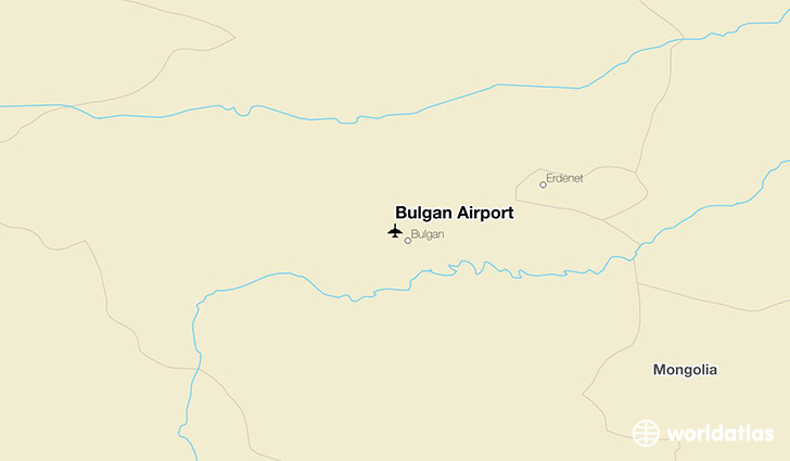 Bulgan Airport location on a map
