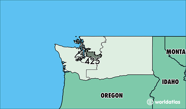 Where Is Area Code 425 Map Of Area Code 425 Everett WA Area Code