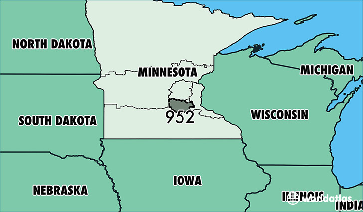 29 Mn Area Codes Map - Maps Database Source