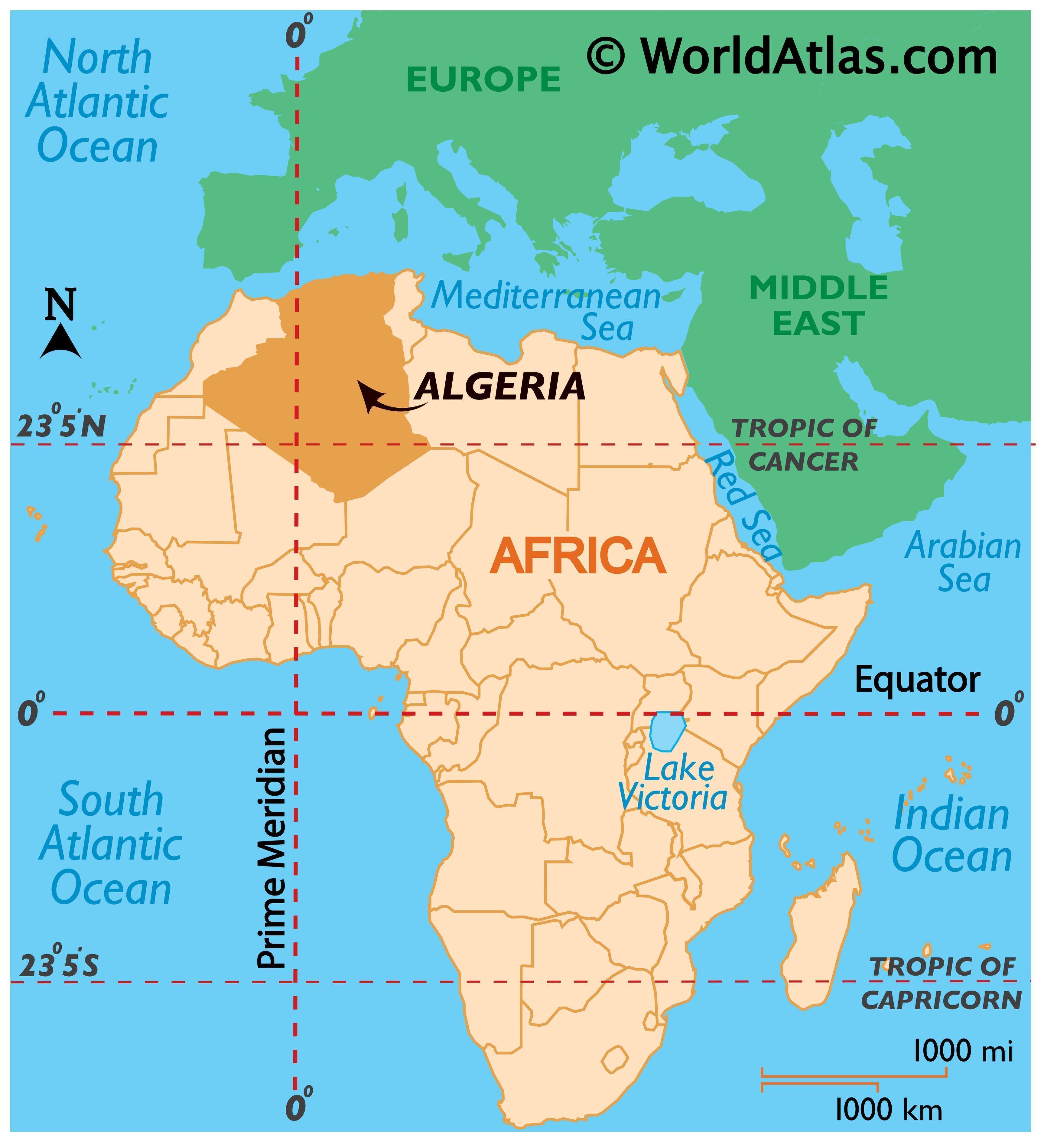 Algeria Map / Geography of Algeria / Map of Algeria - Worldatlas.com