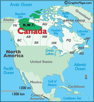 Locator Map of Northwest Territories