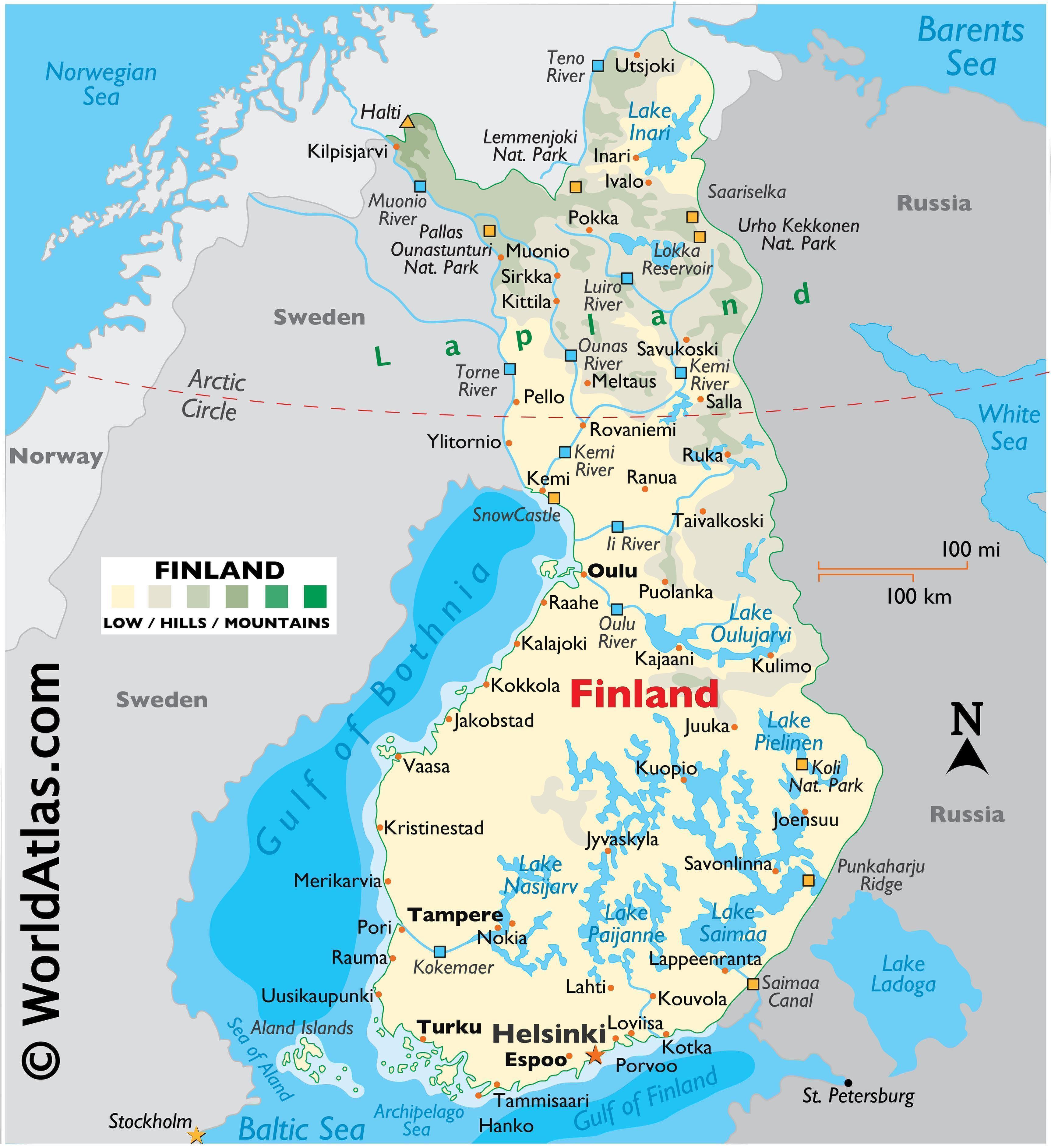 Geography of Finland, Landforms - World Atlas