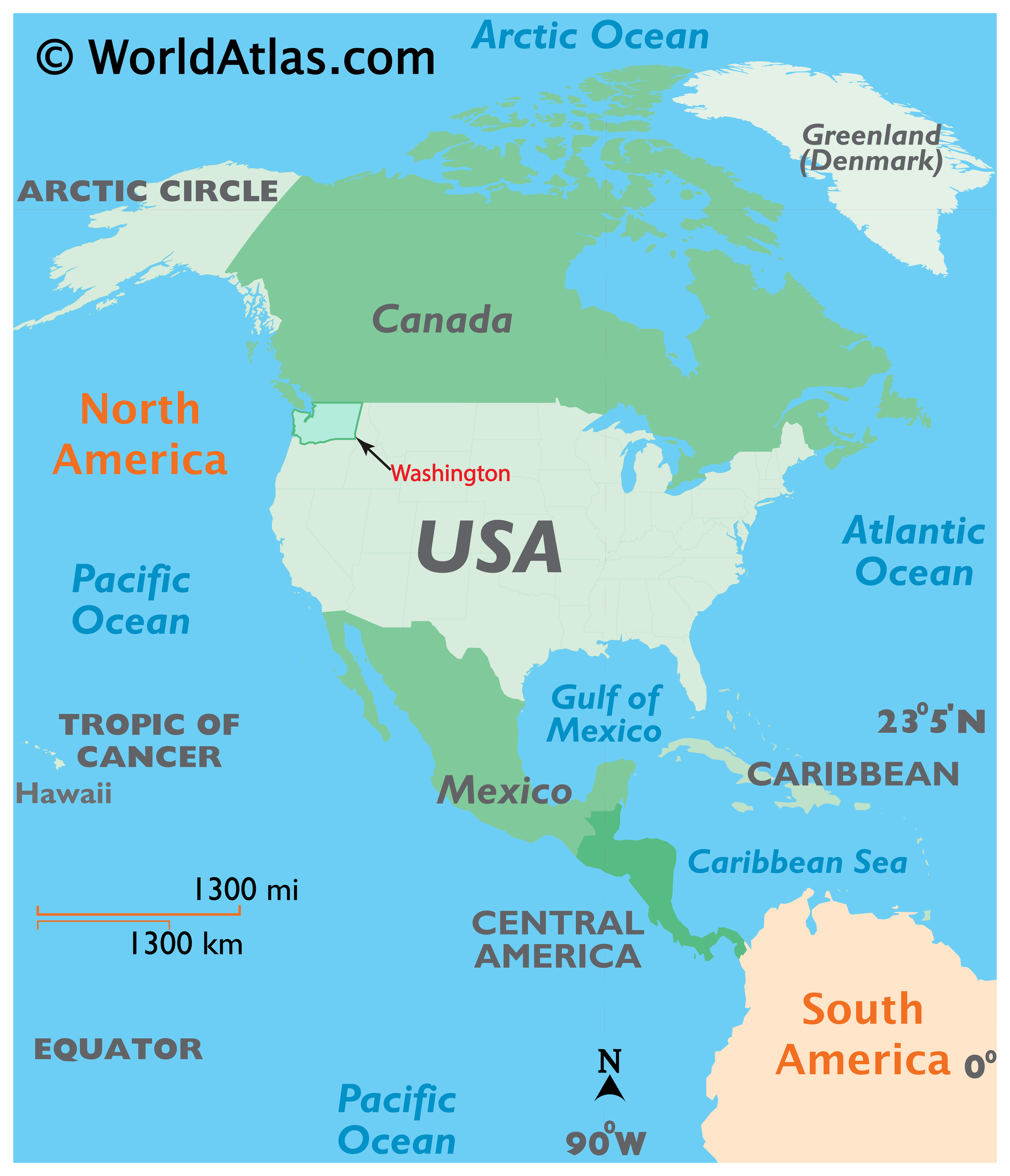 Locator Map of Washington