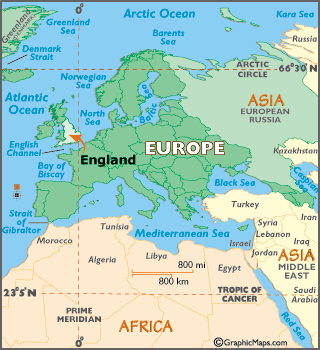 Locator Map of England