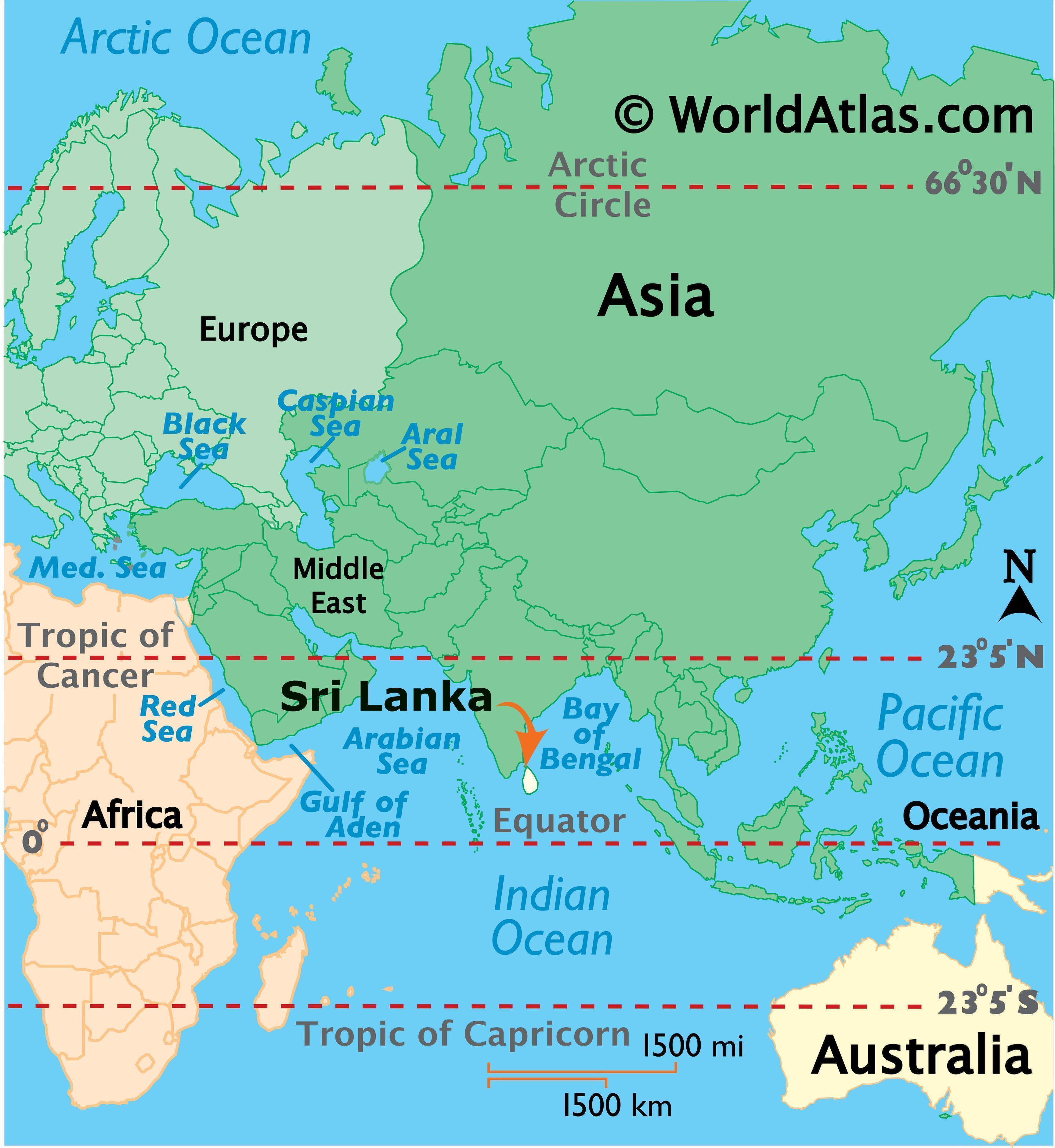 Sri Lanka Maps Including Outline and Topographical Maps - Worldatlas.com