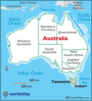 Locator Map of Tasmania