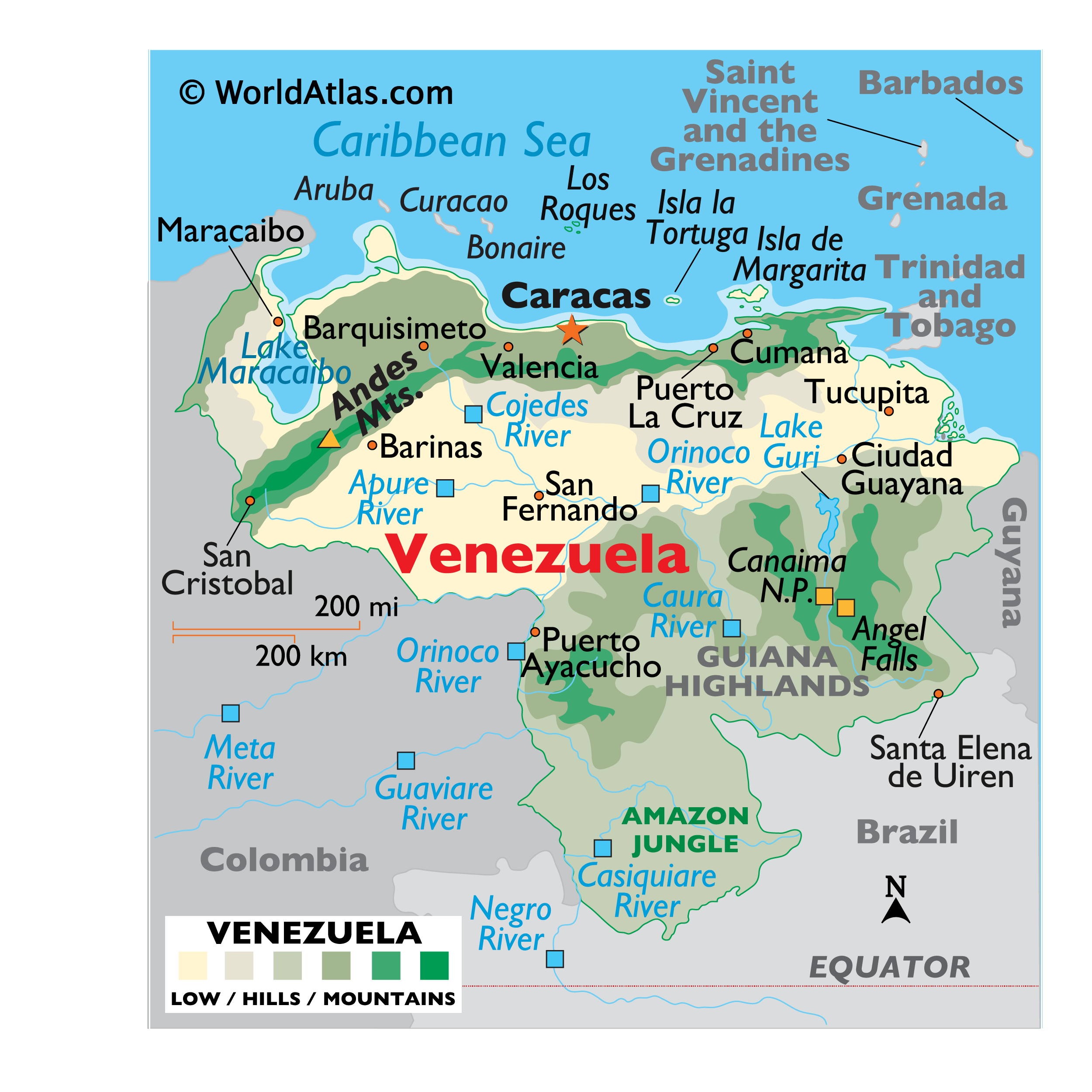 Geography Of Venezuela Landforms World Atlas