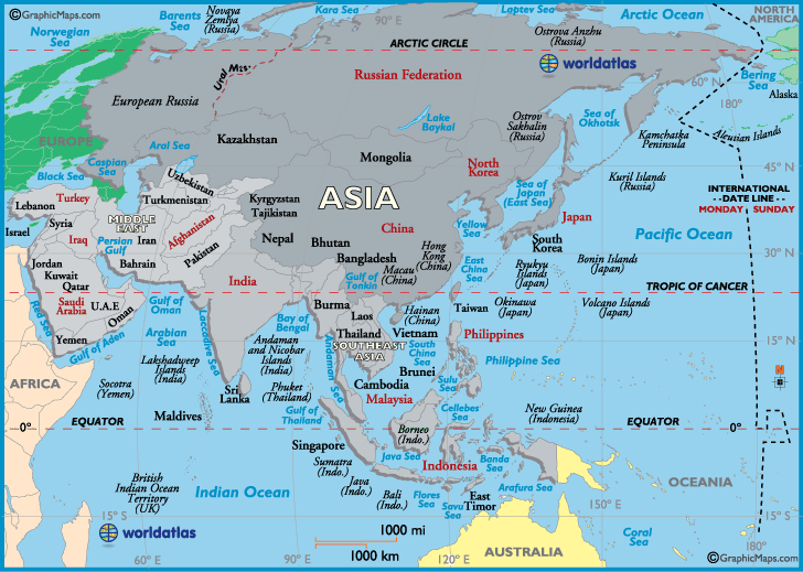 Asian Deserts Map 57