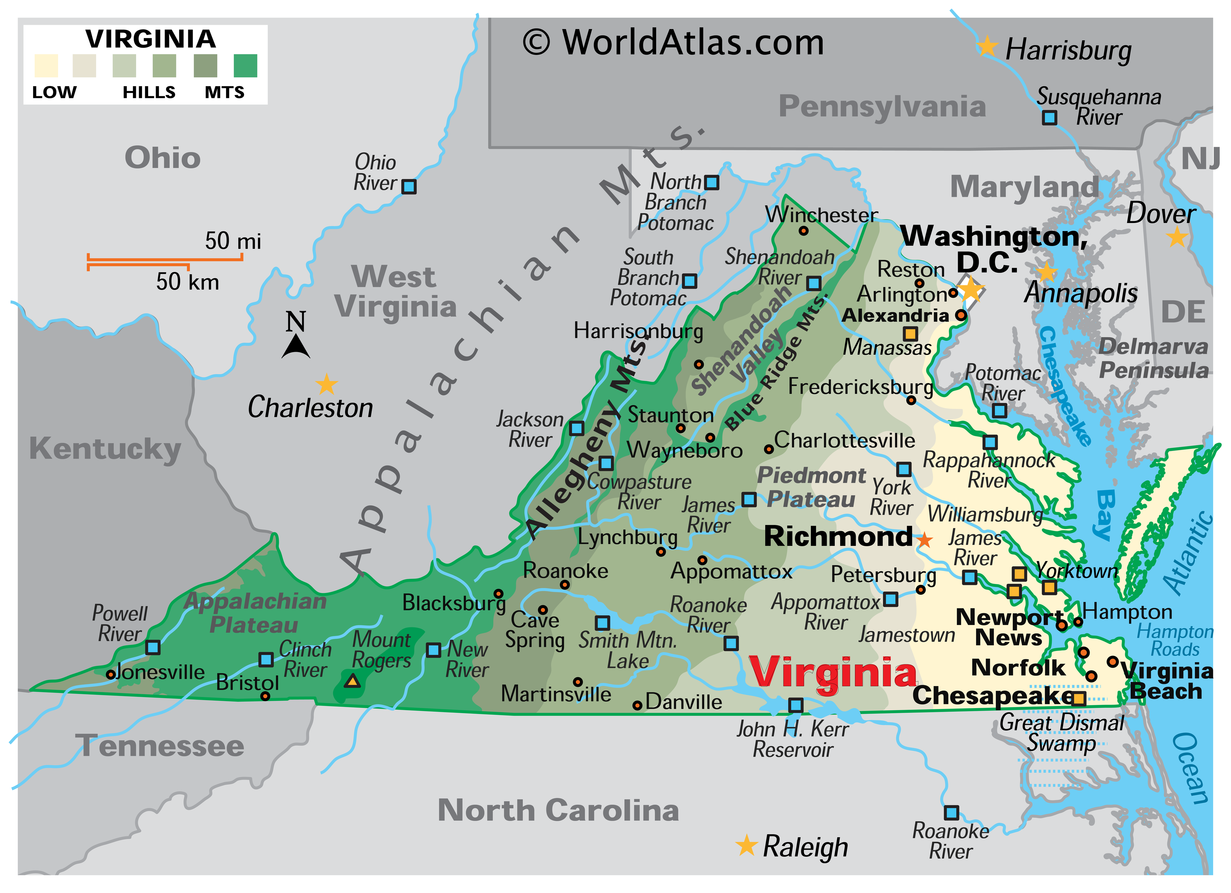 Map of Virginia