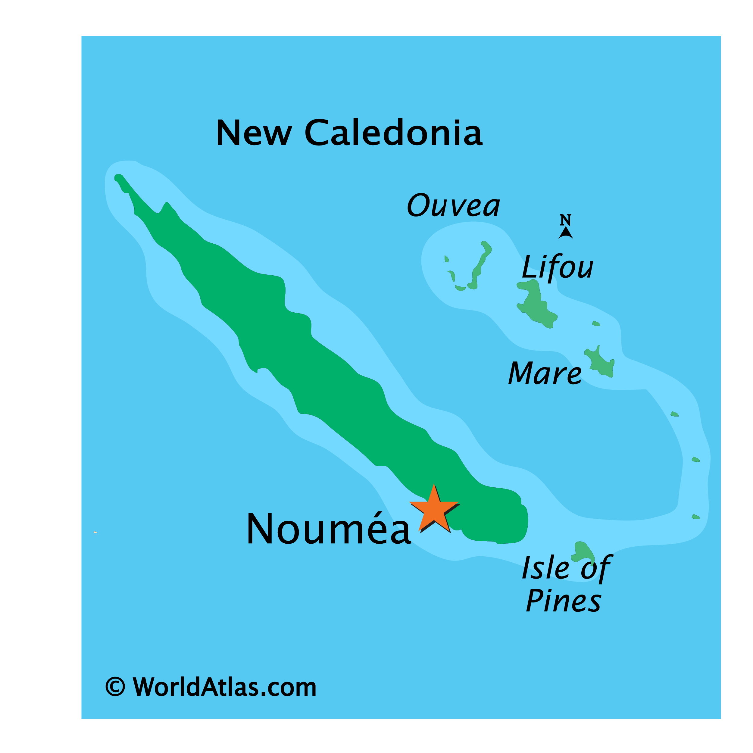 New Caledonia Map and Information, Map of New Caledonia, Facts, Figures 