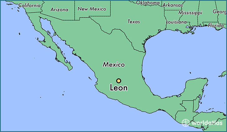 map showing the location of Leon