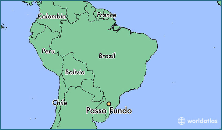 map showing the location of Passo Fundo