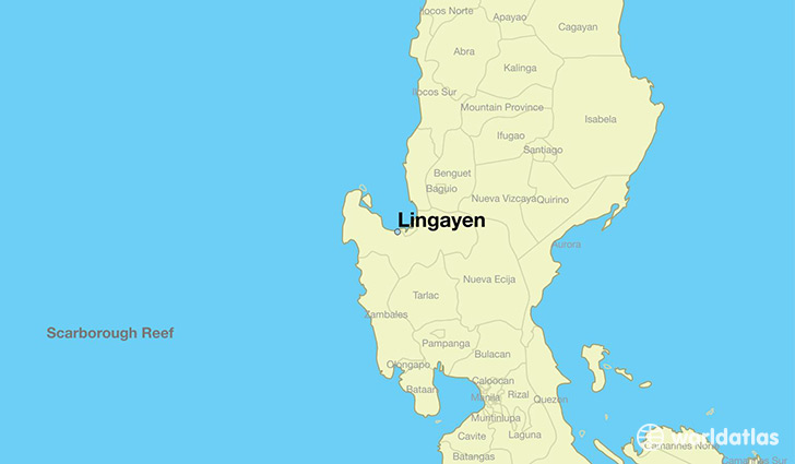 map showing the location of Lingayen