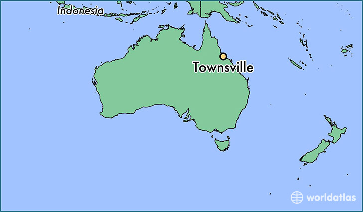 map showing the location of Townsville