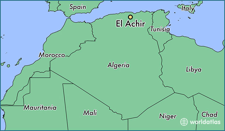 map showing the location of El Achir