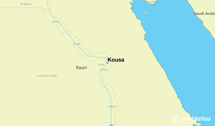 map showing the location of Kousa