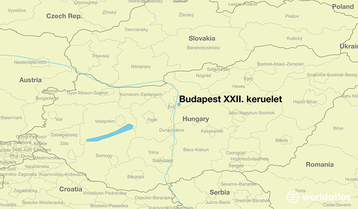 map showing the location of Budapest XXII. keruelet