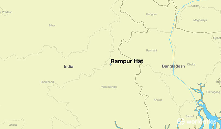 map showing the location of Rampur Hat