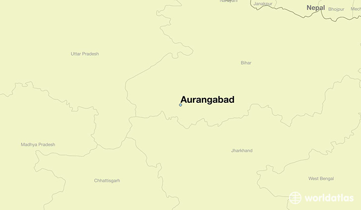 map showing the location of Aurangabad