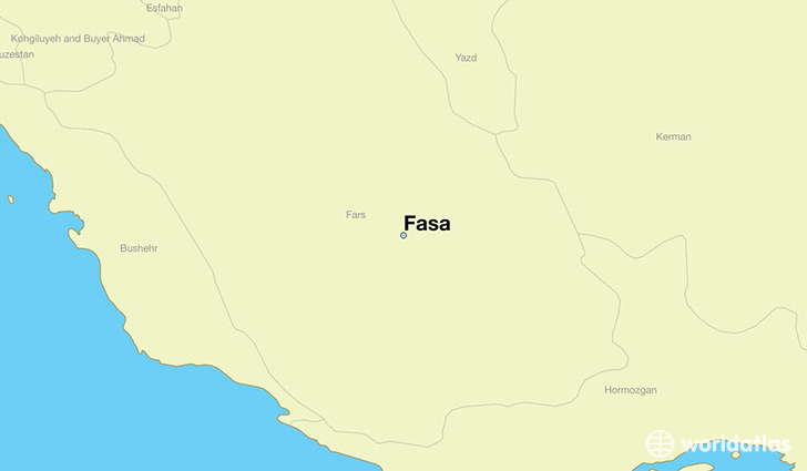 map showing the location of Fasa