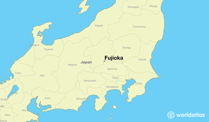 map showing the location of Fujioka