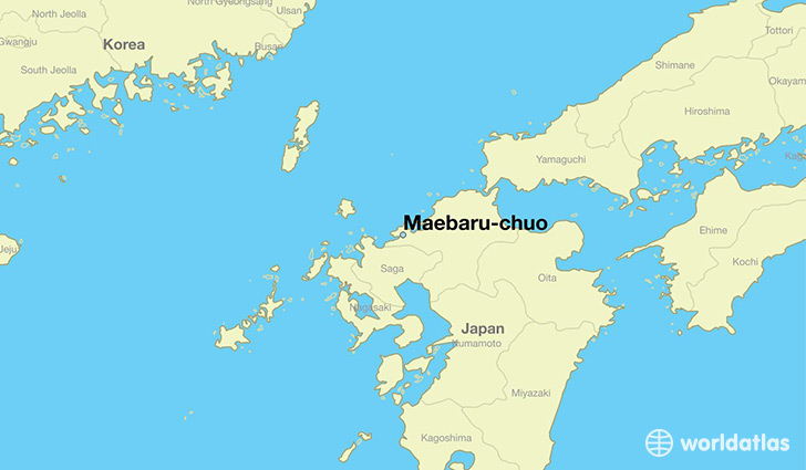 map showing the location of Maebaru-chuo