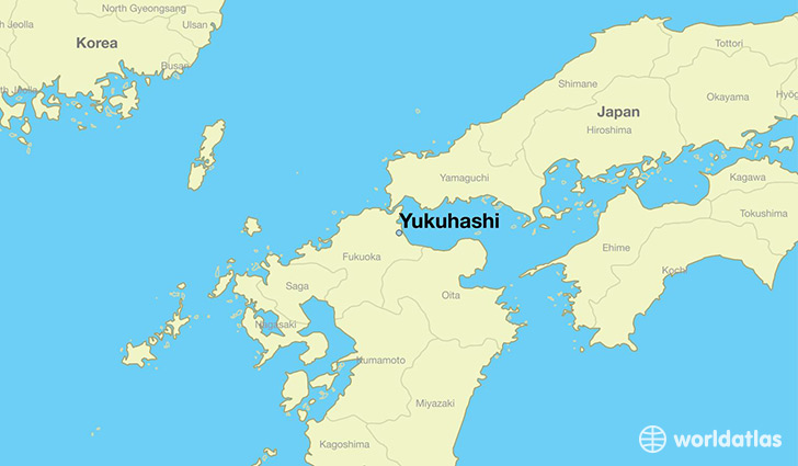 map showing the location of Yukuhashi