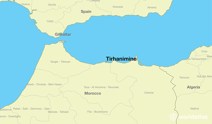 map showing the location of Tirhanimine