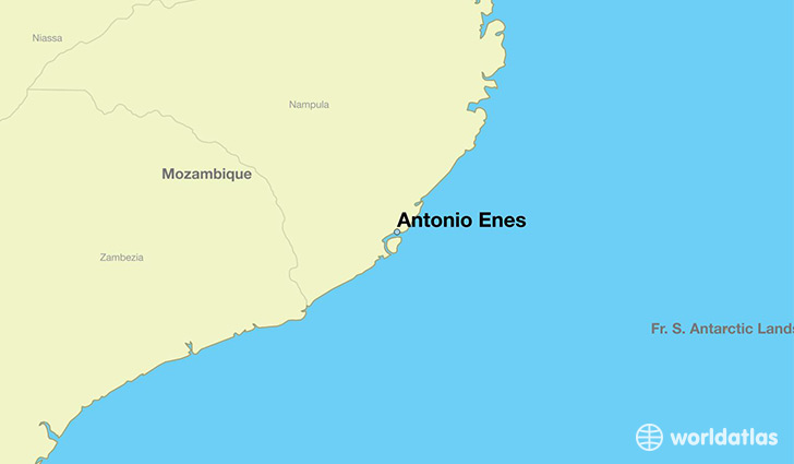 map showing the location of Antonio Enes