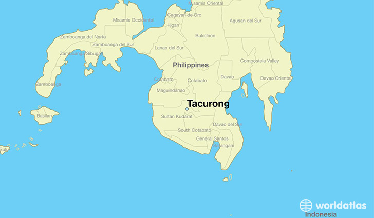 map showing the location of Tacurong