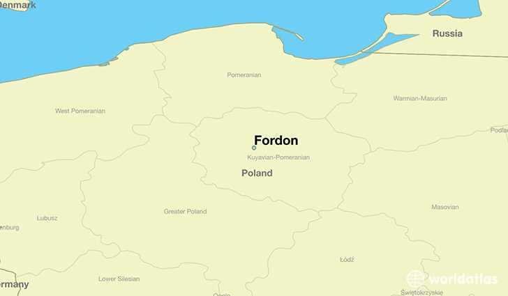 map showing the location of Fordon