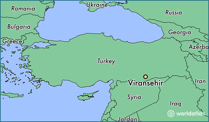 map showing the location of Viransehir