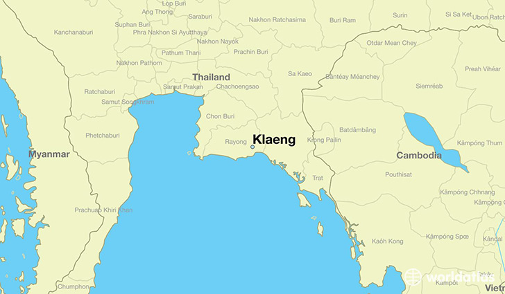 map showing the location of Klaeng