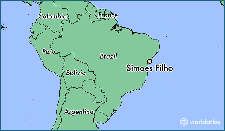 map showing the location of Simoes Filho