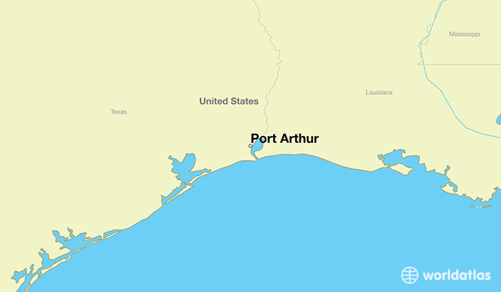 map showing the location of Port Arthur