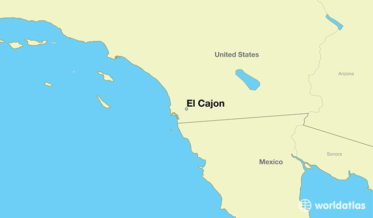 map showing the location of El Cajon