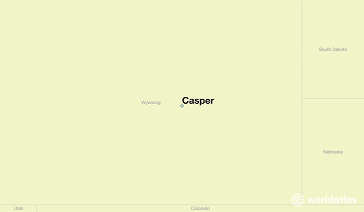 map showing the location of Casper