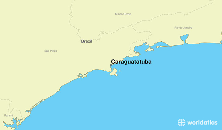 map showing the location of Caraguatatuba