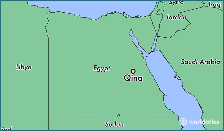 map showing the location of Qina