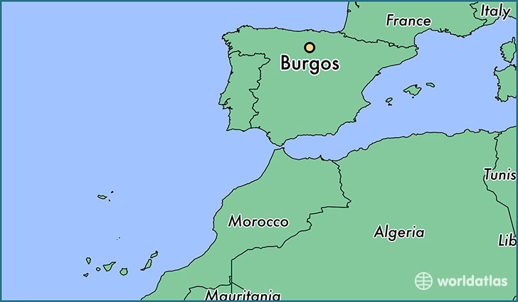 map showing the location of Burgos