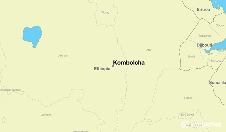 map showing the location of Kombolcha