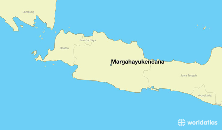 map showing the location of Margahayukencana