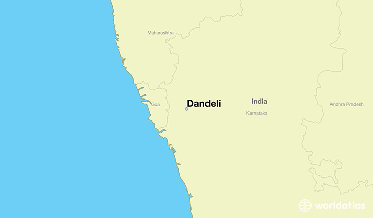 map showing the location of Dandeli