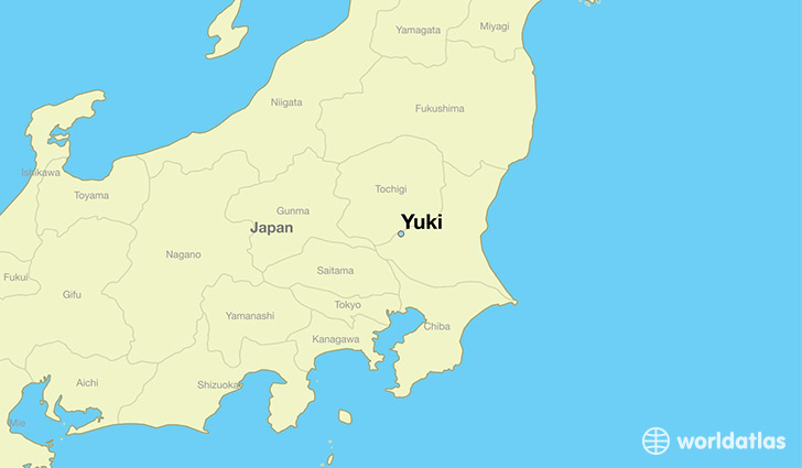 map showing the location of Yuki