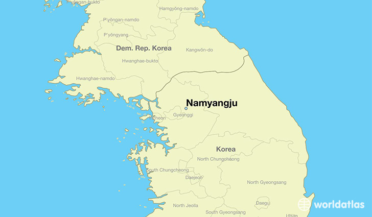 map showing the location of Namyangju