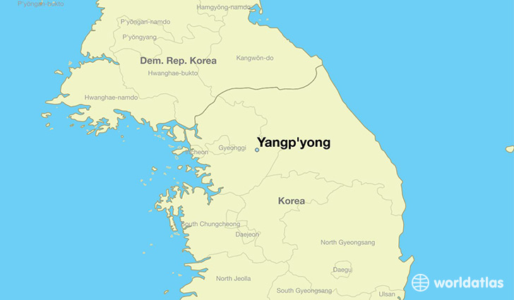 map showing the location of Yangp'yong